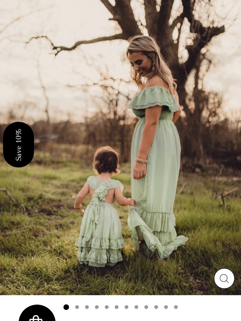 Bailey’s Blossoms Ruffled Maxi Dress in Sage - Picture 9 of 9